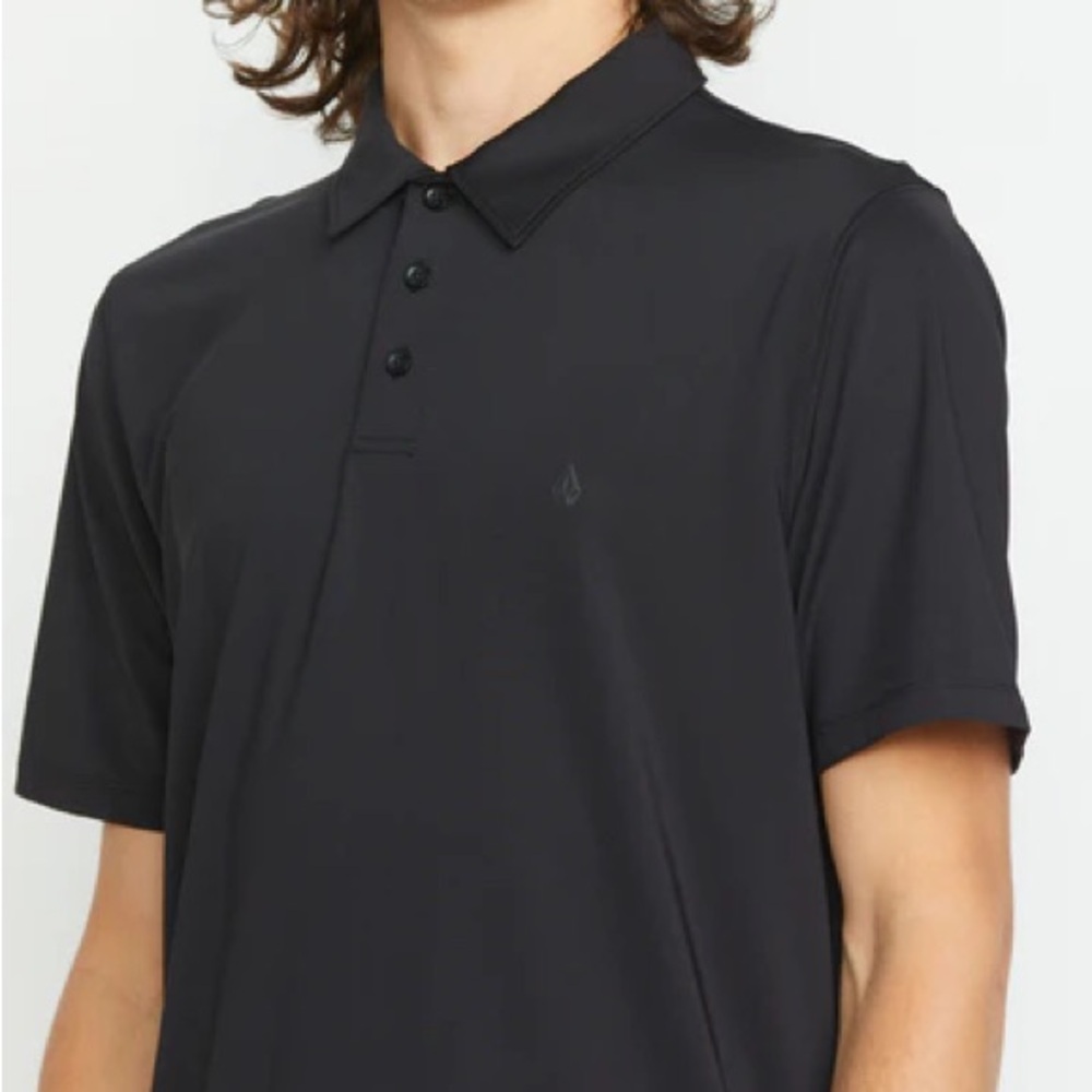 NWT: Volcom Hazard Pro Polo Shirt Sz: M Black